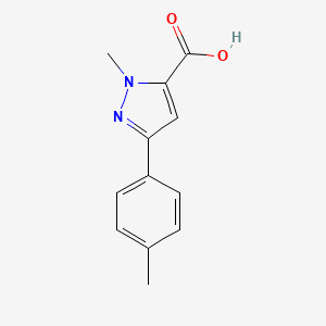 molecular formula C12H12N2O2 B2880091 1-methyl-3-(p-tolyl)-1H-pyrazole-5-carboxylic acid CAS No. 1015868-55-9