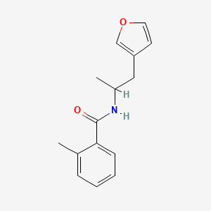 molecular formula C15H17NO2 B2880092 N-(1-(呋喃-3-基)丙-2-基)-2-甲基苯甲酰胺 CAS No. 1788843-10-6