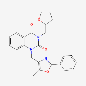 1-((5-methyl-2-phenyloxazol-4-yl)methyl)-3-((tetrahydrofuran-2-yl)methyl)quinazoline-2,4(1H,3H)-dione