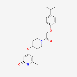 4-((1-(2-(4-isopropylphenoxy)acetyl)piperidin-4-yl)oxy)-1,6-dimethylpyridin-2(1H)-one