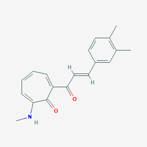 2-[3-(3,4-Dimethylphenyl)acryloyl]-7-(methylamino)-2,4,6-cycloheptatrien-1-one