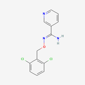 molecular formula C13H11Cl2N3O B2880105 N'-[(2,6-dichlorobenzyl)oxy]-3-pyridinecarboximidamide CAS No. 338753-63-2