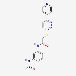 molecular formula C19H17N5O2S B2880106 N-(3-乙酰氨基苯基)-2-(6-吡啶-4-基嘧啶-3-基)硫代乙酰胺 CAS No. 893998-17-9