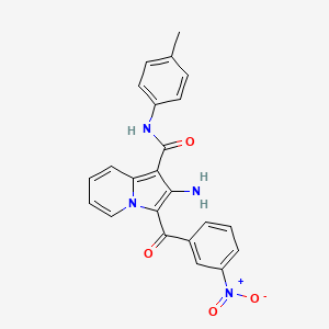 2-amino-3-(3-nitrobenzoyl)-N-(p-tolyl)indolizine-1-carboxamide