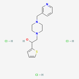 2-(4-(Pyridin-3-ylmethyl)piperazin-1-yl)-1-(thiophen-2-yl)ethanol trihydrochloride