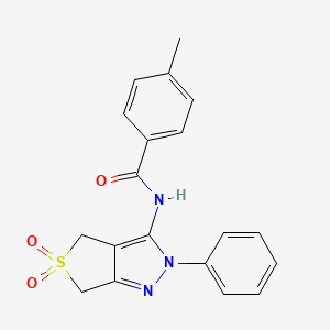 N-(5,5-dioxido-2-phenyl-4,6-dihydro-2H-thieno[3,4-c]pyrazol-3-yl)-4-methylbenzamide