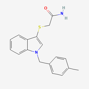 2-[1-[(4-Methylphenyl)methyl]indol-3-yl]sulfanylacetamide
