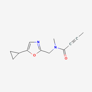 N-[(5-Cyclopropyl-1,3-oxazol-2-yl)methyl]-N-methylbut-2-ynamide