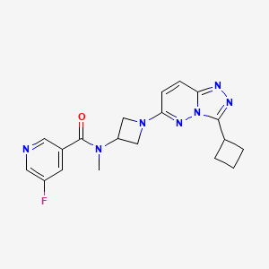molecular formula C19H20FN7O B2880126 N-(1-(3-cyclobutyl-[1,2,4]triazolo[4,3-b]pyridazin-6-yl)azetidin-3-yl)-5-fluoro-N-methylnicotinamide CAS No. 2320822-55-5