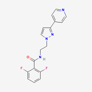 molecular formula C17H14F2N4O B2880132 2,6-difluoro-N-(2-(3-(pyridin-4-yl)-1H-pyrazol-1-yl)ethyl)benzamide CAS No. 1448060-72-7