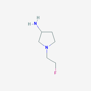 molecular formula C6H13FN2 B2880144 1-(2-Fluoroethyl)pyrrolidin-3-amine CAS No. 1440536-95-7