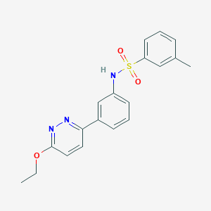 molecular formula C19H19N3O3S B2880157 N-[3-(6-ethoxypyridazin-3-yl)phenyl]-3-methylbenzenesulfonamide CAS No. 895805-47-7
