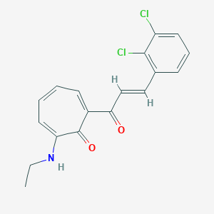 molecular formula C18H15Cl2NO2 B288016 2-[3-(2,3-Dichlorophenyl)acryloyl]-7-(ethylamino)-2,4,6-cycloheptatrien-1-one 
