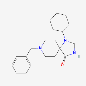 molecular formula C20H29N3O B2880162 8-Benzyl-1-cyclohexyl-1,3,8-triazaspiro[4.5]decan-4-one CAS No. 95939-10-9