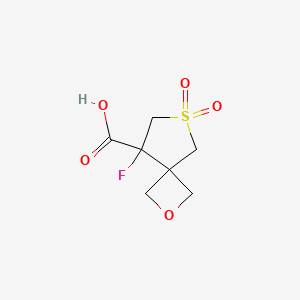 molecular formula C7H9FO5S B2880163 8-Fluoro-6,6-dioxo-2-oxa-6lambda6-thiaspiro[3.4]octane-8-carboxylic acid CAS No. 2503208-56-6