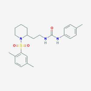 1-(2-(1-((2,5-Dimethylphenyl)sulfonyl)piperidin-2-yl)ethyl)-3-(p-tolyl)urea