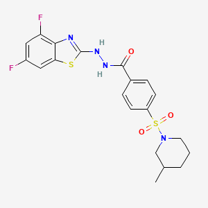 N'-(4,6-difluorobenzo[d]thiazol-2-yl)-4-((3-methylpiperidin-1-yl)sulfonyl)benzohydrazide