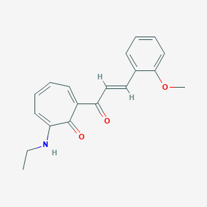 molecular formula C19H19NO3 B288018 2-(Ethylamino)-7-[3-(2-methoxyphenyl)acryloyl]-2,4,6-cycloheptatrien-1-one 