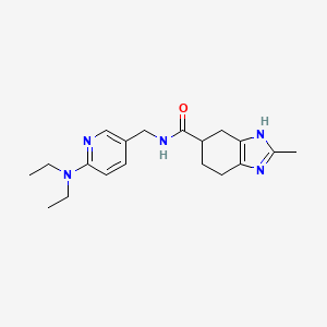 molecular formula C19H27N5O B2880181 N-((6-(diethylamino)pyridin-3-yl)methyl)-2-methyl-4,5,6,7-tetrahydro-1H-benzo[d]imidazole-5-carboxamide CAS No. 2034585-07-2
