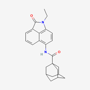 molecular formula C24H26N2O2 B2880187 (1S,3R,5S)-N-(1-ethyl-2-oxo-1,2-dihydrobenzo[cd]indol-6-yl)adamantane-1-carboxamide CAS No. 313252-13-0