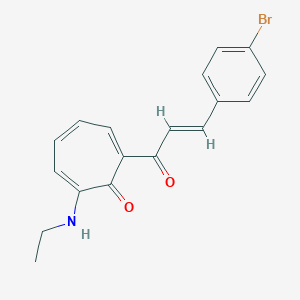 molecular formula C18H16BrNO2 B288019 2-[3-(4-Bromophenyl)acryloyl]-7-(ethylamino)-2,4,6-cycloheptatrien-1-one 