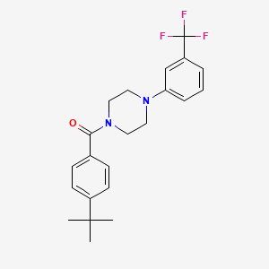 molecular formula C22H25F3N2O B2880191 4-(Tert-butyl)phenyl 4-(3-(trifluoromethyl)phenyl)piperazinyl ketone CAS No. 432532-43-9