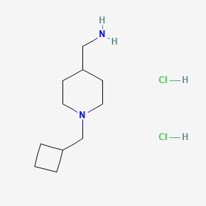 molecular formula C11H24Cl2N2 B2880193 [1-(Cyclobutylmethyl)piperidin-4-yl]methanamine dihydrochloride CAS No. 1286275-87-3