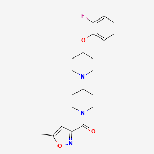 (4-(2-Fluorophenoxy)-[1,4'-bipiperidin]-1'-yl)(5-methylisoxazol-3-yl)methanone