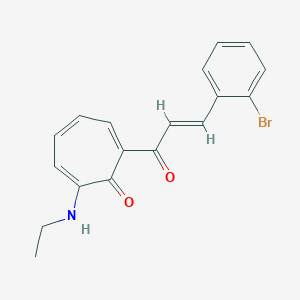 molecular formula C18H16BrNO2 B288020 2-[3-(2-Bromophenyl)acryloyl]-7-(ethylamino)-2,4,6-cycloheptatrien-1-one 