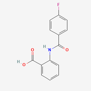 molecular formula C14H10FNO3 B2880200 2-[(4-fluorobenzoyl)amino]benzoic Acid CAS No. 18600-61-8