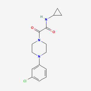 molecular formula C15H18ClN3O2 B2880204 2-(4-(3-chlorophenyl)piperazin-1-yl)-N-cyclopropyl-2-oxoacetamide CAS No. 941895-21-2