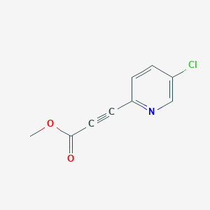 molecular formula C9H6ClNO2 B2880206 3-(5-氯吡啶-2-基)丙-2-炔酸甲酯 CAS No. 1343259-58-4