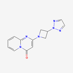 molecular formula C13H12N6O B2880209 2-[3-(2H-1,2,3-triazol-2-yl)azetidin-1-yl]-4H-pyrido[1,2-a]pyrimidin-4-one CAS No. 2415621-45-1