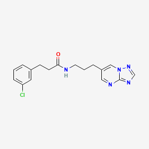 N-(3-([1,2,4]triazolo[1,5-a]pyrimidin-6-yl)propyl)-3-(3-chlorophenyl)propanamide