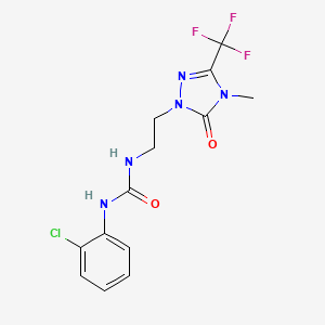 1-(2-chlorophenyl)-3-(2-(4-methyl-5-oxo-3-(trifluoromethyl)-4,5-dihydro-1H-1,2,4-triazol-1-yl)ethyl)urea