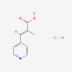 molecular formula C9H10ClNO2 B2880224 2-Methyl-3-(pyridin-4-yl)prop-2-enoic acid hydrochloride CAS No. 1909358-80-0