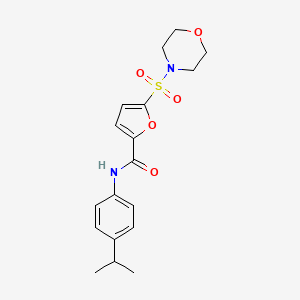 molecular formula C18H22N2O5S B2880229 N-(4-isopropylphenyl)-5-(morpholinosulfonyl)furan-2-carboxamide CAS No. 1172268-68-6