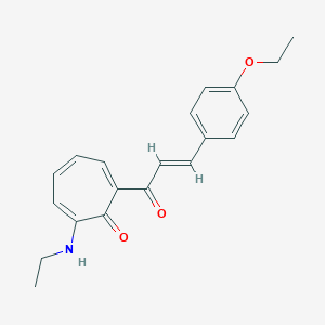 molecular formula C20H21NO3 B288023 2-[3-(4-Ethoxyphenyl)acryloyl]-7-(ethylamino)-2,4,6-cycloheptatrien-1-one 