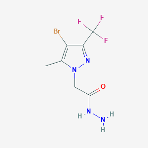 molecular formula C7H8BrF3N4O B2880236 2-(4-Bromo-5-methyl-3-(trifluoromethyl)-1H-pyrazol-1-yl)acetohydrazide CAS No. 1004644-67-0