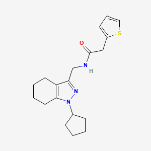 N-((1-cyclopentyl-4,5,6,7-tetrahydro-1H-indazol-3-yl)methyl)-2-(thiophen-2-yl)acetamide
