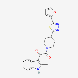 1-(4-(5-(furan-2-yl)-1,3,4-thiadiazol-2-yl)piperidin-1-yl)-2-(2-methyl-1H-indol-3-yl)ethane-1,2-dione