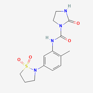 N-(5-(1,1-dioxidoisothiazolidin-2-yl)-2-methylphenyl)-2-oxoimidazolidine-1-carboxamide