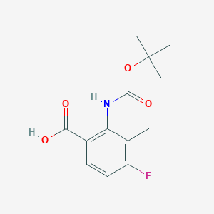 molecular formula C13H16FNO4 B2880245 4-Fluoro-3-methyl-2-[(2-methylpropan-2-yl)oxycarbonylamino]benzoic acid CAS No. 2248394-48-9