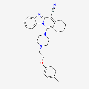 11-[4-[2-(4-Methylphenoxy)ethyl]piperazin-1-yl]-7,8,9,10-tetrahydrobenzimidazolo[1,2-b]isoquinoline-6-carbonitrile