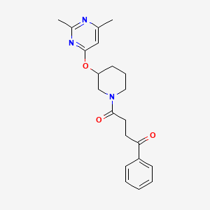 1-(3-((2,6-Dimethylpyrimidin-4-yl)oxy)piperidin-1-yl)-4-phenylbutane-1,4-dione