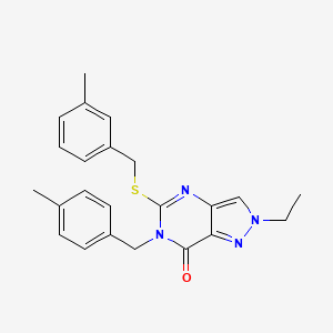 2-ethyl-6-(4-methylbenzyl)-5-((3-methylbenzyl)thio)-2H-pyrazolo[4,3-d]pyrimidin-7(6H)-one