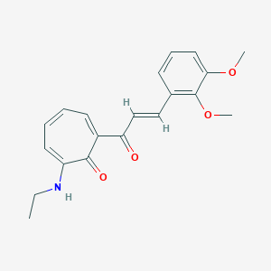 molecular formula C20H21NO4 B288026 2-[3-(2,3-Dimethoxyphenyl)acryloyl]-7-(ethylamino)-2,4,6-cycloheptatrien-1-one 