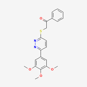 1-Phenyl-2-[6-(3,4,5-trimethoxyphenyl)pyridazin-3-yl]sulfanylethanone