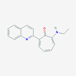 molecular formula C18H16N2O B288027 2-(Ethylamino)-7-(2-quinolinyl)-2,4,6-cycloheptatrien-1-one 