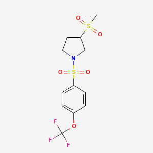 3-(Methylsulfonyl)-1-((4-(trifluoromethoxy)phenyl)sulfonyl)pyrrolidine